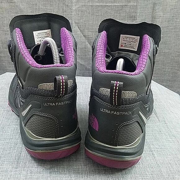 The North Face Hiking Boots Ultra Fastpack Gray Purple Goretex Vibram sz 10 - Picture 9 of 14